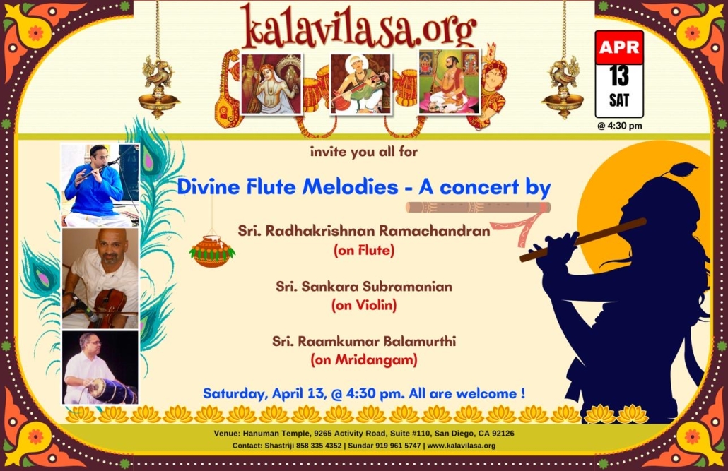 Divine Flute Melodies – A concert by Sri. Radhakrishnan Ramachandran